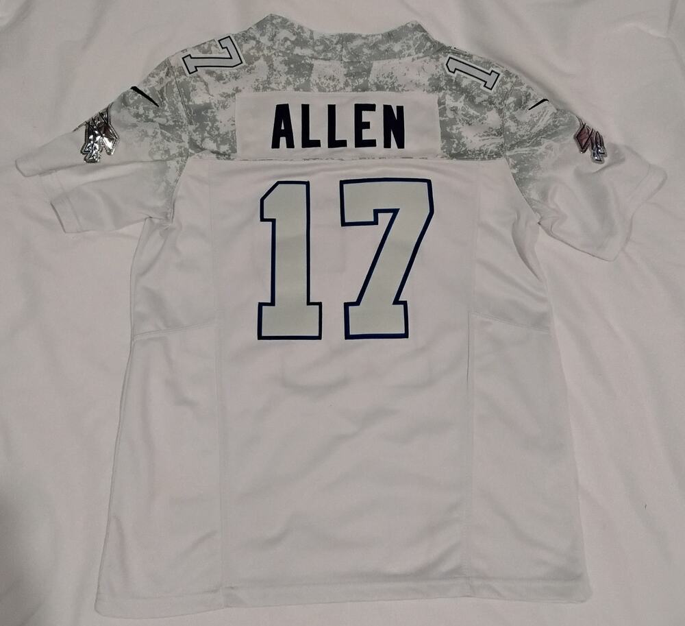 Nike Josh Allen #17 Buffalo Bills Rivalries Cold Front White Jersey Size Small